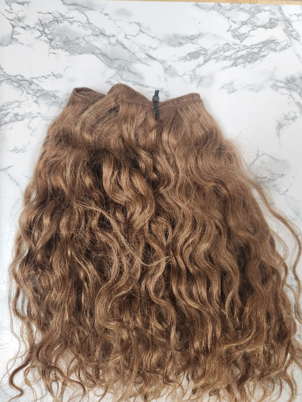 Clip-In Wavy Hair Extensions - Light Brown